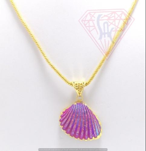 gold seashell necklace